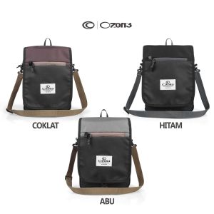 Tas Selempang OZONE 781 BRIAN Desain Korea Warna Abu Tua/Biru Gemerlap untuk Laptop/Tablet 10 inch