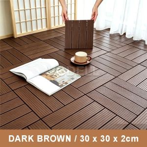 【11 PCS】VODELL WPC Floor Decking Outdoor Garden Decoration Wood Tiles Balcony Lantai Papan Kayu 塑料地板