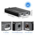 AIYIMA หูฟังพกพา H2เครื่องขยายเสียงไฮไฟเครื่องขยายเสียงหูฟัง DAC PCM 384Khz/32bit DSD 256ถอดรหัส AUX Balanced 3.5/4.4MM Outp. 