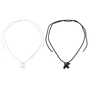 Delicate Ceramic Charm Necklace With Soft Nylon Tie For All Day Comfort