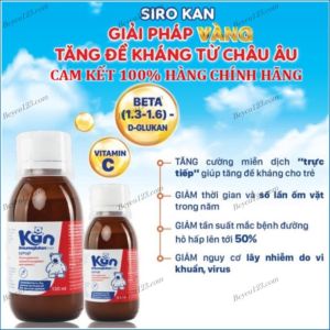 Chai Siro Kan ImunoGlukan 120ml tăng đề kháng cho Bé - SYRUP KAN Imuno Glukan SHC U1015