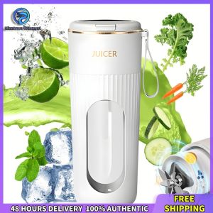 Winnereco 340ml Portable Juicer Electric Juicer Cup Rechargeable Mini Electric Juicer 1200mAh Juice Extractor for Home Office Travel