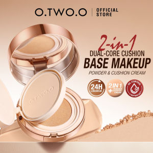 KK BEAUTY O.TWO.O 2 In 1 Soft Focus Powder & Cushion Cream Long Lasting Waterproof Natural Oil Control Face Makeup