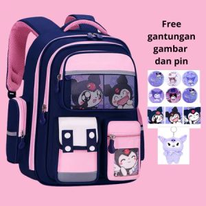 Tas Ransel Jaring Sekolah Anak SD SMP Import Sanrio Naruto Import Waterproof