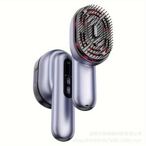 Wireless Scalp Massager Hair Brushes with Essential Oil Atomization Red Light Therapy High Frequency Vibration Removable Washable Comb