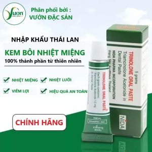 Tuýp kem bôi NHIỆT MIỆNG Thái Lan (NIDA Trinolone Oral Paste 5g) gel thoa bị đẹn nhiệt lưỡi lở miệng hiệu quả và an toàn
