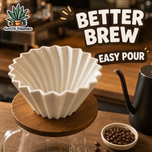 Ceramic V60 Coffee Dripper Pour Over Cone Spiral Ridges Heat Resistant Reusable Paperless Easy Clean Home Barista