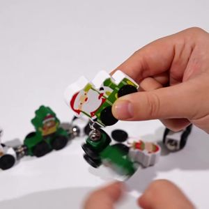 Toy Train Small Christmas Magnetic Wooden Train Toy Childrens Christmas Gift Educational Toy for Toddlers