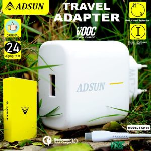 ADSUN AD55 Charger MIKRO Type C Fast Charging 25w adaptor 1 tahun garansi