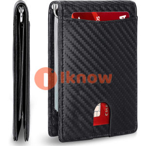 I know Minimalist Slim Smart Wallet for Men with Money Credit Card Clip Mini RFID Blocking Leather Mens Thin Wallet Card Holder