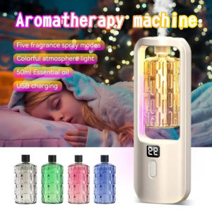 Air Freshener Rechargeable Intelligent Fragrance Diffuser Machine Mini Air Freshener Essential Oil Diffuser Automatic Fragrance Diffuser Aromatherapy Diffusers for Home Scented Oil Vaporizer Humidifier Fragrance Diffusers for Home and Room