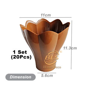 BLS Set (20Pcs) 3 Meter Cawan Longkang Rantai Hujan Flower Rain Chain Gutter Cup Downspout Garden Decor Hiasan