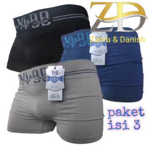 3 pcs celana dalam pria model boxer / celana dalam pria terlaris
