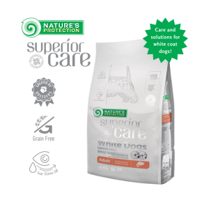 Natures Protection Superior Care White Dogs Dry Food | Adult Small & Mini Breeds | Salmon 1.5kg