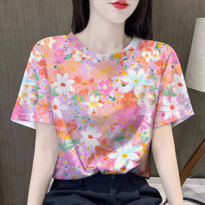 เสื้อชีฟองผ้าบาง ลายดอกไม้ขนาดเล็ก เสื้อบางเบาสบาย ฮาวาย ซัมเมอร์ เสื้อกันแดด เสื้อเชิ้ตชีฟองพิมพ์ลายดอกแฟชั่นผู้หญิง