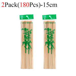 【XZxinzhan】450PCS Bamboo Stick Food Grade Bamboo Skewer Sticks Disposable Natural Wood Long Stick Barbecue Fruit BBQ Tools 15/20/25/30cm