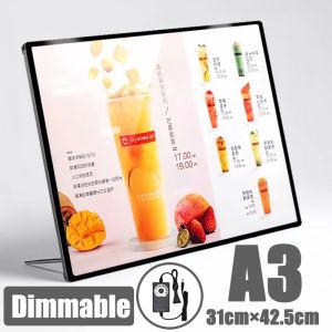 Ultra-thin TV Lightbox Billboard Hanging Store Catering Price List Customized Display Board LED Disp