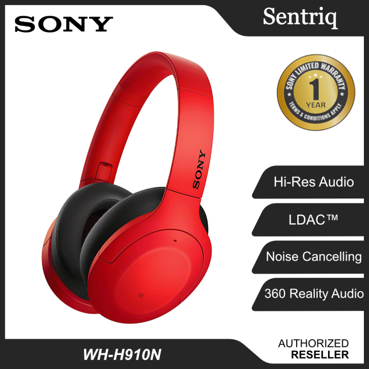 Sony WH-H910N Red Color on Wireless Noise Cancelling