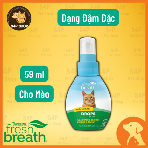 Nước Uống Vệ Sinh Răng Miệng Loaị Bỏ Hôi Miệng (Thúi Miệng) Giúp Thơm Miệng Ngừa Cao Răng Mảng Bám-Chó Mèo-đậm đặc 65ml-Tropiclean