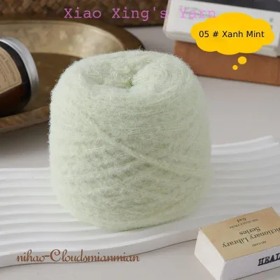 Len cloud candy chập 6 sợi cuộn 100gram len bông gòn mềm mịn đan móc khăn choàng gấu bông | Xiaoxingyarn