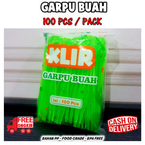 Garpu Buah / garpu plastik kecil / garpu kecil / garpu kue warna warni Klir
