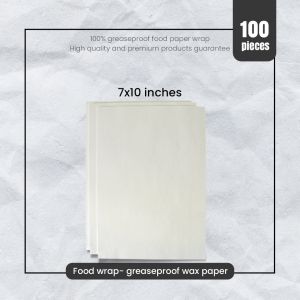 Greaseproof paper Food 100pcs Liner Wrapper for burger nachos fries WHITE