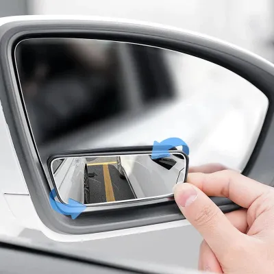 2 Chiếc 360 Độ Có Thể Điều Chỉnh Điểm Mù Gương Ô Tô Phụ Trợ Chiếu Hậu Gương lồi Khung Tròn Gương Góc Rộng Cho Ô Tô Ngược