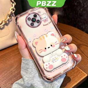 PBZZ Case for XIAOMI POCO X3 PRO POCO X3 NFC POCO X3 phone casing Softcase shockproof Cover new design aesthetic with holder cute cat Transparent for girls SJMMZJ3