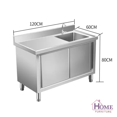 🔥Ready Stock🔥304 Stainless steel sink cabinet/kitchen cabinet vegetable sink/dishwasher