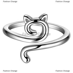 [COD] Fashion Change Adjustable Size Yarn Ring Cat Ears Crochet Ring Beginner Knitting Crocheting Loop Thread Wrapped Rings Tension Regulator Tool