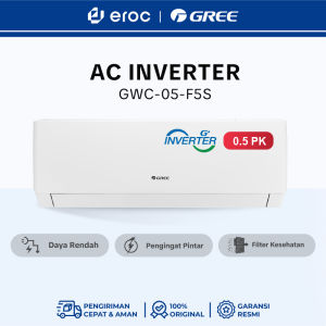 GREE AC Inverter  F5S Series - Inverter1/2 PK - GWC-05F5S - WHITE PEARL (Unit Indoor & Outdoor)