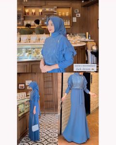 Ayda Mermaid Dress Ceruty Mix Brukat Gamis Wanita Terbaru 2024 Viral Dress Kondangan Wanita Elegan