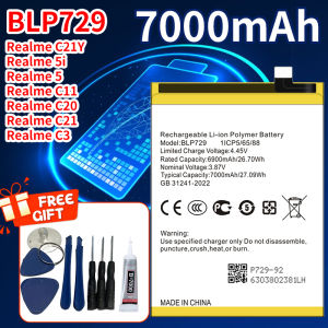⚡BLP729【7000mAh】⚡realme c21y battery original realme c11 battery realme 5 battery realme 5i battery realme c20 battery realme c21 battery realme c3 battery