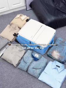 【LETOO】Ultra light Oxford cloth luggage with expandable pull rod fully waterproof travel and double color matching cabinet