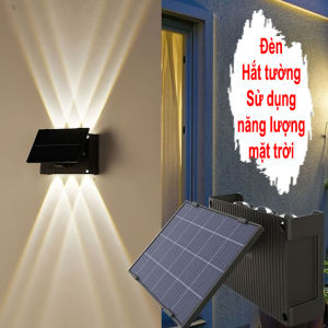 Đèn Hắt Tường 2 Đầu Sử Dụng Năng Lượng Mặt Trời Dùng Trang Trí Gắn Tường Kháng Nước IP65