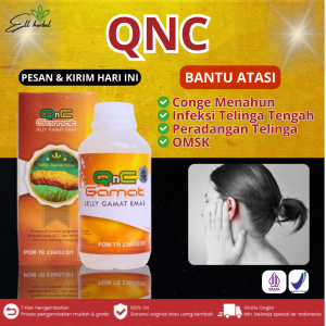 QNC GAMAT - Obat Conge Menahun Infeksi Telinga Tengah Peradangan Telinga OMSK TERLARIS Aman 100%