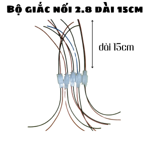 [VG2367]Combo 5 bộ giắc nối 2.8 2P dài 15 cm dùng sửa chữa xe máy oto xe điện Phụ Kiện