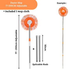 SunflowerMop Lantai Serbaguna MopLantai Viral Dust MopMicrofiber Head Ceiling Fan Duster MopLantai