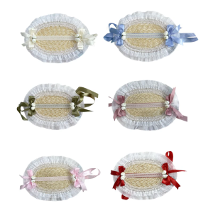 Dệt thủ công mũ rơm độc đáo retros phong cách Mũ lãng mạn mũ đội ngoài trời cho hoạt động bình thường