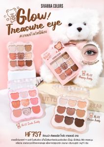 SIVANNA COLORS Glow Treasure eye HF737 ซีเวนน่า อายแชโดว์พาเลทท์ ทั้งเนื้อสีแบทก์และซิมเมอร์ละเอียด