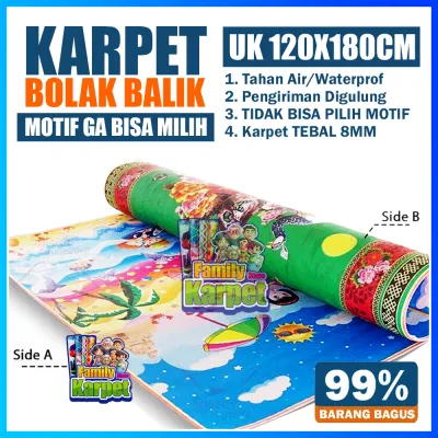 Karpet Foam Tikar Bolak Balik Tebal 8mm 120x180cm / Karpet Bolak Balik Tahan Air / Alas Kasur