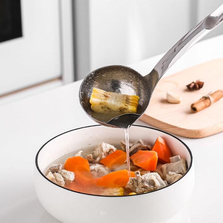 Cái mới Muôi muỗng lọc dầu tách mỡ inox 304 sáng bóng dày bền đẹp ...