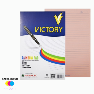 KAFIFI Victory Rainbow Pad Paper – 80 Leaves – 60.5gsm – Colored Woodfree Writing Paper – 1 Pad