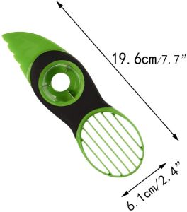 3 in 1 Avocado Slicer Avocado Cutter Fruits & Vegetable Peeler Kitchen Tools Multi Functional Avocado Knife Works Cutter Slicer Masher Peeler for Kiwi Dragon Fruit
