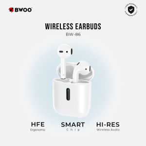 BWOO BW86 True Wireless Stereo Earphones - Half-In-Ear Design Bluetooth V5.3 Connectivity Superior Sound Quality