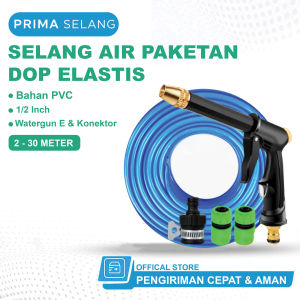 Prima Selang Paket Semprotan Selang Air 2 Meter Sampai 30 Meter Selang Air Elastis Cuci Motor Siram Tanaman Dengan Watergun Jet Spray Kencang Lengkap Dengan Konektor Keran Berkualitas