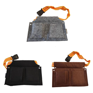 Construction Tool Pouch with Adjustable Belt Waist Bag Single Side Work Pouch Work Apron for Carpenters and Handymen