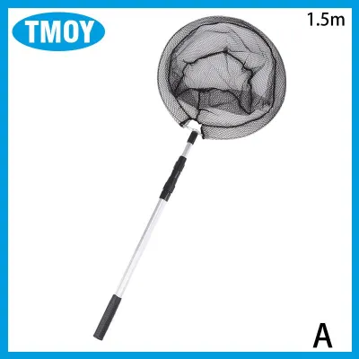 TMOY 1.5m 1.7m Lưới Đánh Cá Hợp Kim Nhôm kính thiên văn cao su xử lý lưới đánh cá có thể gập lại biển lưới cực cho cá chép bay câu cá