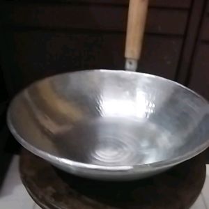 Wajan Sunduk Gagang Kayu Aluminium Anti Lengket Diameter 26 cm Handmade