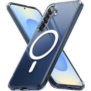 Clear Magnetic For Magsafe Case For Samsung Galaxy S26 S25 S24 S23 S22 S21 Ultra Fe Plus Hybrid Hard Cover S26+ S25fe S25+ Soft